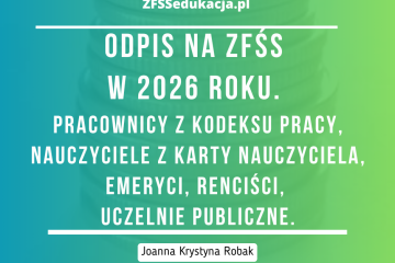 Odpis na ZFŚS w 2026r.