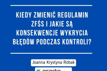 Kiedy zmienić regulamin zfśs?